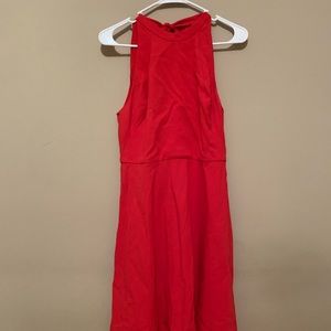 Aritzia Red Tie Back Bow Dress